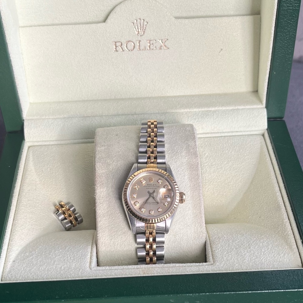 Authentic 1984 Rolex Lady DateJust 69173 Stainless & 18K Yellow Gold